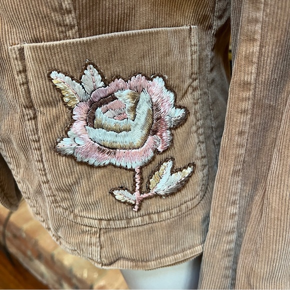 Embroidered Cropped Bolero Cord Jacket - Picture 6 of 10